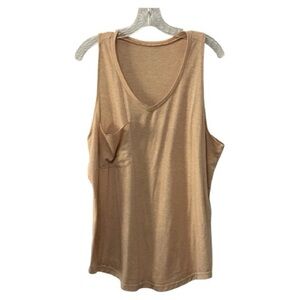 Casual Tan Sleeveless Top